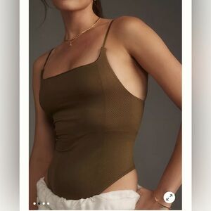 Anthropologie The Renna Seamless Square-Neck Bodysuit